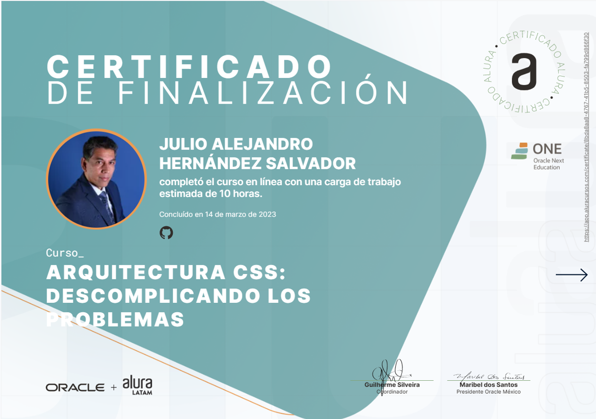 Certificado ONE - Arquitectura CSS descomplicando los problemas